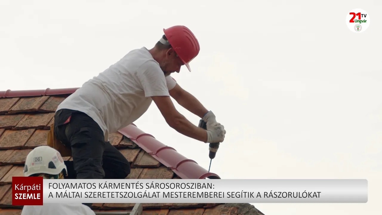 Sárosorosziban folytatódik a viharkárok helyreállítása a Máltai Szeretetszolgálat segítségével