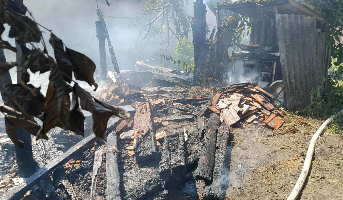 Kaszonyban melléképület gyulladt ki, személyi sérülés nem volt